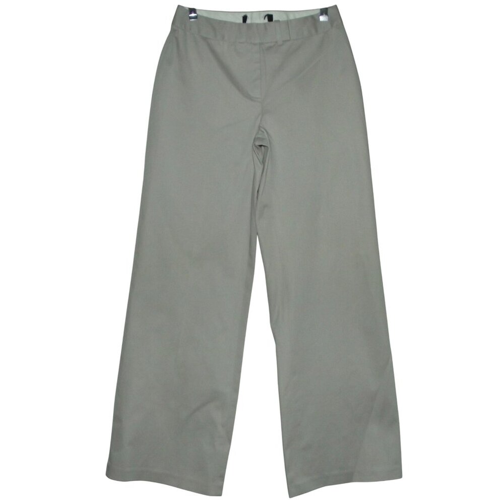 Moda International Pants 2 Stone Beige Chino wide leg Mid Rise stretch cotton